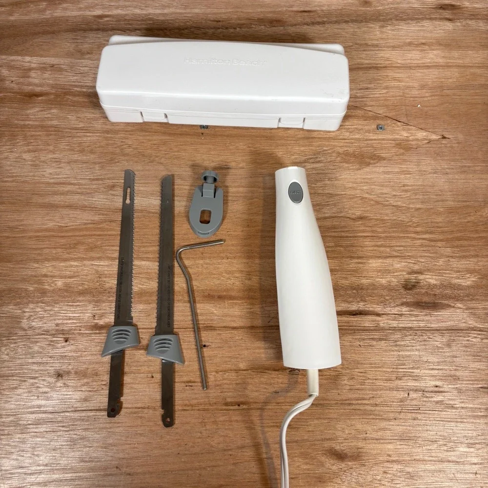 Hamilton Beach Electric Knife Set with Storage Case White 74250R Carving Tool